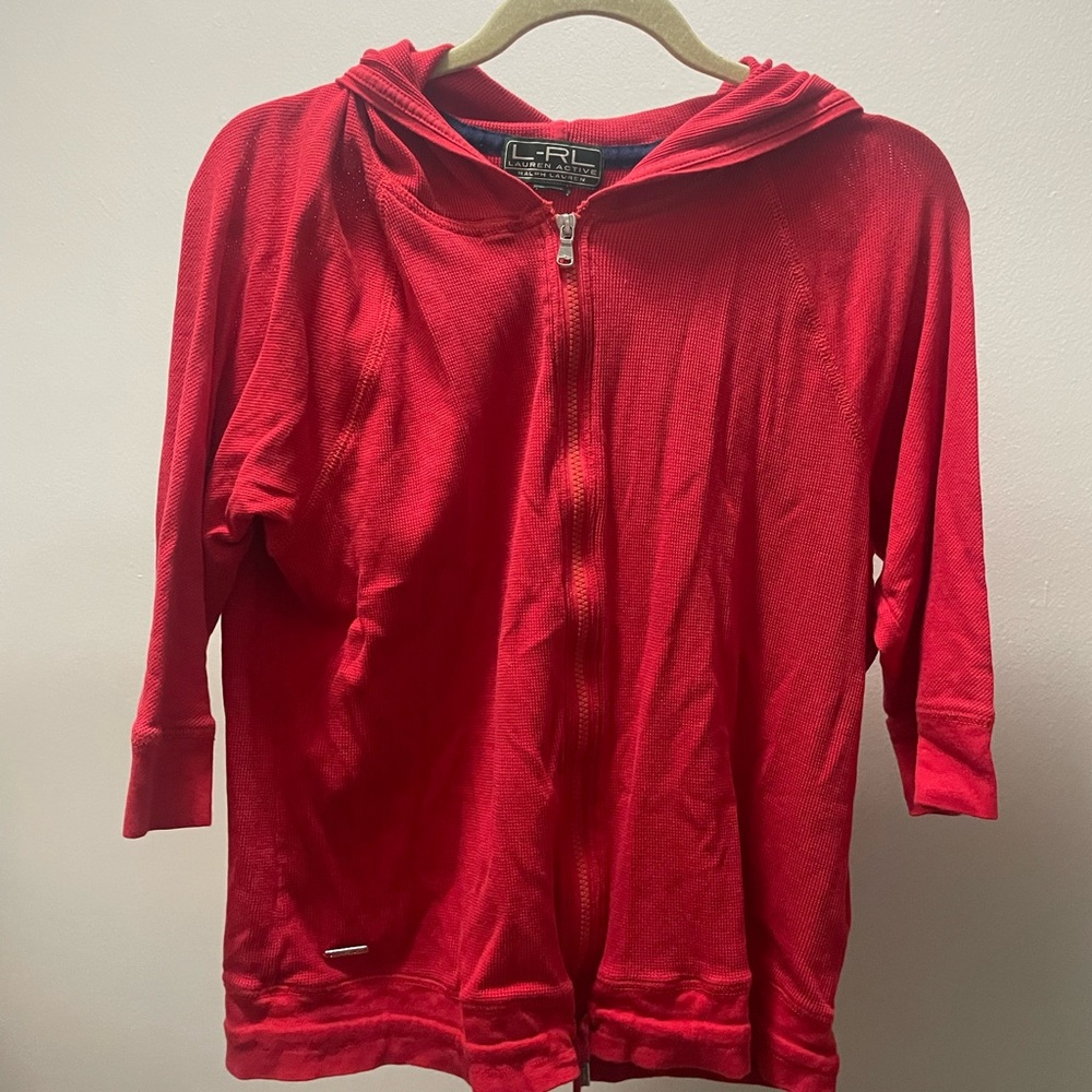 rl active red sweater